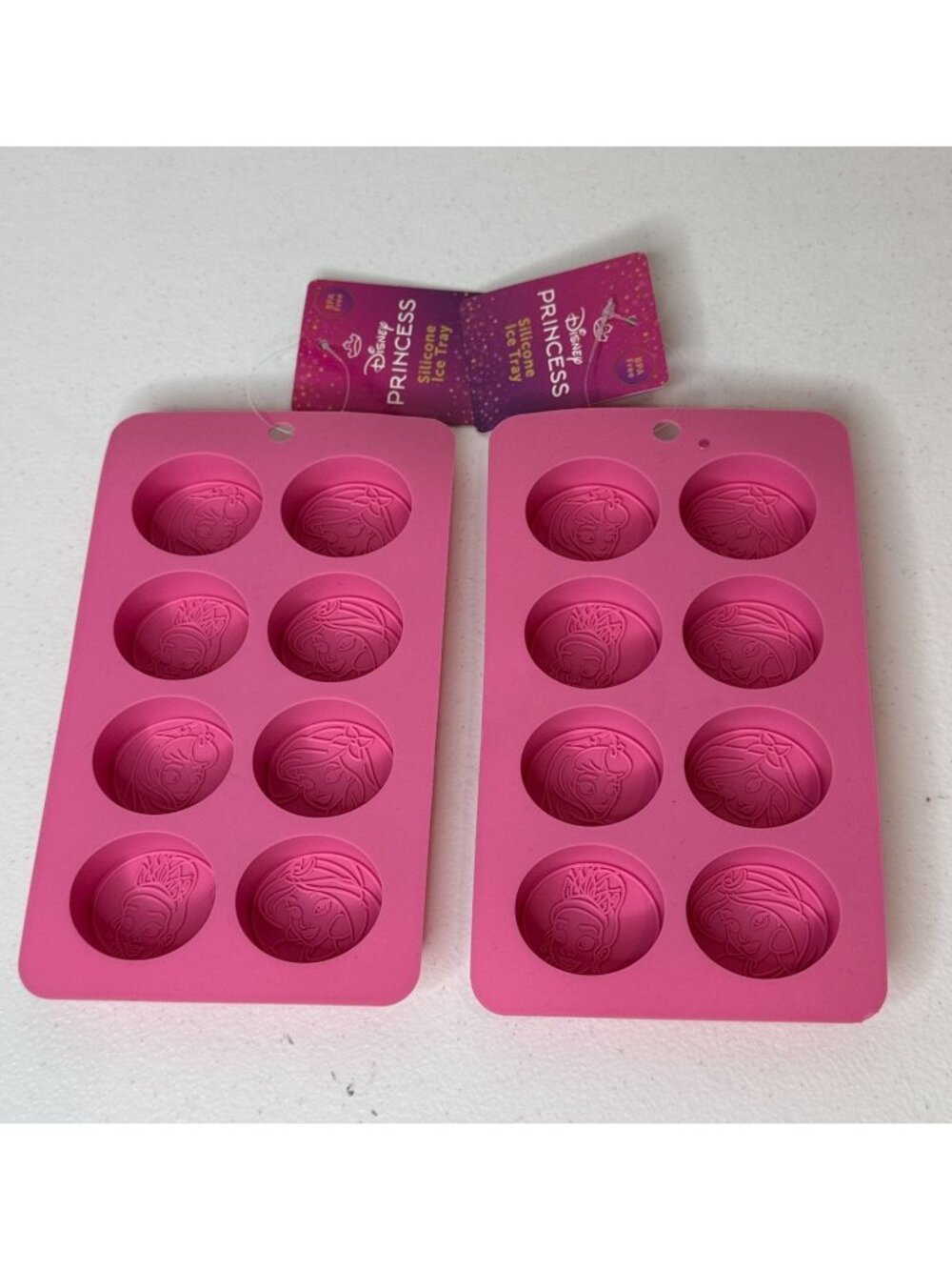Disney Princess Silicone Ice Trays 2 Pack Pink 16 Cavities